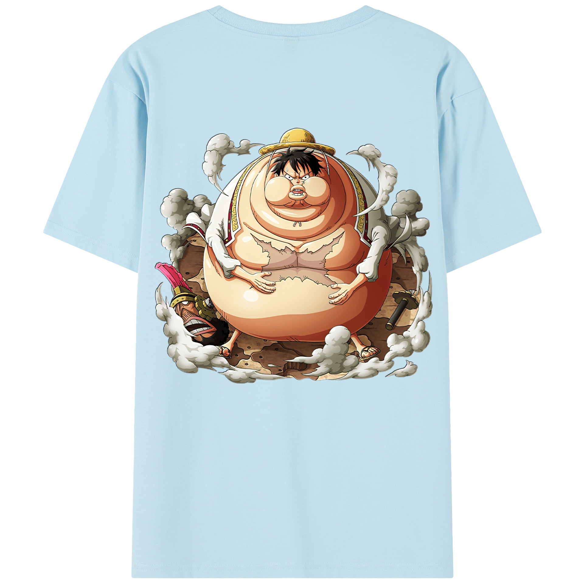 ワンピース モンキー・D・ルフィ ONE PIECE Monkey D. Luffy 綿100％半袖Tシャツ（背面プリント）